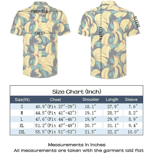 ❤️Men Yellow  Short Sleeve Button Down Casual Beach Tropical Holiday Shirts - Picture 6 of 6